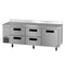 Side Mount Refrigerator, Three Section Worktop, Drawer/Door Combo