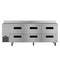 Side Mount Refrigerator, Three Section Worktop, Stainless Drawers