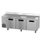Side Mount Refrigerator, Three Section Worktop, Stainless Doors