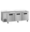 Side Mount Refrigerator, Three Section Worktop, Stainless Doors