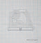 Refrigerator ice bucket cover crushing housing and dispenser auger plate