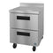 Refrigerator, Single Section Worktop, Stainless Drawers