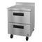 Refrigerator, Single Section Worktop, Stainless Drawers
