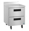 Refrigerator, Single Section Worktop, Stainless Drawers