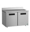 Refrigerator, Two Section Worktop, Stainless Doors