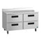 Refrigerator, Two Section Worktop, Stainless Drawers