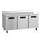Refrigerator, Three Section Worktop, Stainless Doors