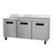 Refrigerator, Three Section Worktop, Stainless Doors