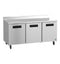 Refrigerator, Three Section Worktop, Stainless Doors with Lock