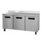 Refrigerator, Three Section Worktop, Stainless Doors with Lock
