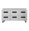Refrigerator, Three Section Worktop, Stainless Drawers