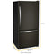 33-inch wide Bottom-Freezer Refrigerator - 22 cu. ft.