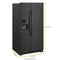 36-inch Wide Side-by-Side Refrigerator - 25 cu. ft.