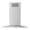 30" Curved Glass Island Mount Range Hood