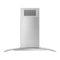 36" Curved Glass Island Mount Range Hood