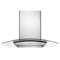 36" Modern Glass Island Mount Range Hood