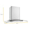 36" Modern Glass Wall Mount Range Hood
