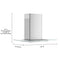 36" 400 CFM Range Hood with LED Task Lighting