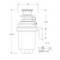 1 HP Waste Disposal with Twist Lock Mount