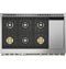 48" Dual-Fuel Professional Range with 6 Burners and Griddle