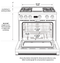 36" All Gas Professional Range with 4 Burners and Griddle