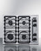 24" Wide 4-Burner Gas Cooktop