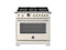 BERTAZZONI HER366BCFGMAVT 36 inch All Gas Range, 6 Brass Burners and Cast Iron Griddle Avorio