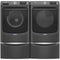 Maytag MHW5630MBK 27 Inch Front Load Washer & Maytag MED5630MBK 27 Inch Electric Dryer with Maytag XHPC155MBK 15 1/2 Inch Premium Laundry Pedestal