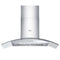 MIDEA MVG30W8AST Midea 30 in. Curved Glass Range Hood 450 CFM Stainless Steel