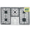 GE APPLIANCES JGP3036SLSS GE(R) 36" Built-In Gas Cooktop with Dishwasher-Safe Grates