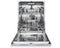 Bertazzoni DW24T3IPV 24 Inch Fully Integrated Built-In Panel Ready Dishwasher with 15 Place Setting Capacity, 6 Wash Cycles, Standard 3rd Rack, 42 dBA, and Sanitize Option