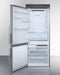 SUMMIT FFBF279SSXH72LHD 28" Wide Bottom Freezer Refrigerator