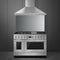 SMEG CPF48UGMX Portofino Pro-Style Dual Fuel Range, Stainless Steel, 48" x 25"