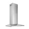 30Inch Convertible WallMount Low Profile Pyramidal Chimney Range Hood, 450 Max CFM, Stainless Steel