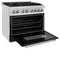 ZLINE 36 in. Professional Dual Fuel Range with Blue Gloss Door RABG36