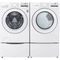 LG WM3400CW and LG WDP6W 27 Inch Pedestal Storage Drawer: White 27 Inch Front Load Washer & LG DLE3400W 27 Inch Electric Dryer with LG WD300CW 27 Inch SideKick™ Pedestal Washer
