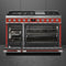 SMEG CPF48UGMR Portofino Pro-Style Dual Fuel Range, Red, 48" x 25"