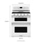 KITCHENAID KFGD500EWH 30-Inch 5 Burner Gas Double Oven Convection Range - White