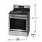 FRIGIDAIRE GCRG3060BF Frigidaire Gallery 30" Rear Control Gas Range with Total Convection