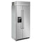 KITCHENAID KBSD706MPS 20.8 Cu. Ft. 36" Built-In Side-by-Side Refrigerator with Ice and Water Dispenser