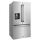 ZLINE KITCHEN AND BATH RSMW36 ZLINE 36 in. 28.9 cu. ft. Standard-Depth French Door External Water Dispenser Refrigerator with Dual Ice Maker in Fingerprint Resistant Stainless Steel (RSM-W-36)