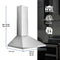 BROAN BWP1304SS Broan(R) 30-Inch Convertible Wall-Mount Pyramidal Chimney Range Hood, 450 Max CFM, Stainless Steel