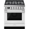 SMEG CPF30UGMWH Portofino Pro-Style Dual Fuel Range, White, 30" x 25"