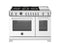 BERTAZZONI PRO486BTFEPBIT 48 inch Dual Fuel Range, 6 Brass Burners and Griddle, Electric Self-Clean Oven Bianco