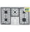 GE APPLIANCES JGP3036SLSS GE(R) 36" Built-In Gas Cooktop with Dishwasher-Safe Grates