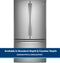 GE Appliances GWE23GYNFS French Door Refrigerators Fingerprint Resistant Stainless – Side Profile