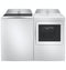 GE Appliances PTW600BSRWS Top Load Washers White On White With Silver Backsplash – Studio Shot