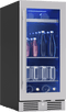 Zephyr PRB15C01CG Specialty Refrigerators Stainless Steel + Glass – Catalog Photo