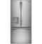 GE Appliances GYE18JYLFS French Door Refrigerators Fingerprint Resistant Stainless Front View