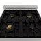 ZLINE RASSNBR24 Professional Ranges Durasnow With Brass Burners – Side Profile